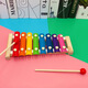 Educación temprana del bebé Color de madera de madera de 8 tonos, xilófono infantil, torcedura educativa para niños Insectos, juguetes de madera, juguetes de madera, juguetes de madera, piano de madera de 8 tonos