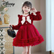 Disney girls dress New Year skirt 2026 new spring and autumn children's tutu skirt little girl red princess skirt winter red high quality 100 recommended height 90-95cm