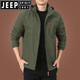 Jeep Spirit Charge Top Veste Men Spring and Automn Men Outdoor American WindproofProofing Windbreaker Men Men Men Automne Sports Clip noir 9898 Plus Velvet Model M M