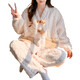 Coral velvet confinement clothes in autumn and winter thickened sweet pajamas for pregnant women for postpartum breastfeeding and pregnancy. MY-9923 Green pocket bow [0-15 L (recommended 100-130 Jin [Jin equals 0.5 kg])