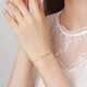 Zokai yellow 18K gold bracelet, perfect gold bead bracelet, versatile birthday gift S01079