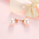 Trendy Acer to Simple 18K Gold Pearl Earrings Color Gold Women's Earrings for Girlfriend's Birthday Gift One Pair