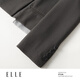 ELLE French high-end shoulder suit for women, high-end 2025 autumn new commuter-feel temperament professional suit, dark gray (top) L