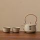 Small set dormitory home coarse ceramic nostalgic Kung Fu tea set one pot two cups tea-making teapot kettle one pot two cups