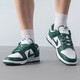 Nike (Nike) Zapatos de hombres oficiales Spring Spring New Cowhide Leather Sneakers sin deslizamiento, zapatos informales de bajo techo resistentes al desgaste DD1391-101-White y Green 42