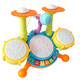 Meibosen Kinder-Drum Stand Baby über 6 Monate Early Early Education Hand-Paining Drum Baby Beats Jazz Drum Instrument Toys Upgrade-Piano Drum-Ivory White [Aufladen Version]