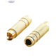 Gold-plated copper 6.5mm female to RCA male audio and video coaxial conversion connector AV Lotus male to 6.35mm female socket gold-plated copper (made in Taiwan)