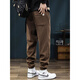 Cotton corduroy pants for men in spring, autumn and winter new style plus velvet loose casual pants for men large size legged sports trousers k276 coffee color plus velvet high quality 28 XL 120Jin Jin equals 0.5kg -140Jin Jin equals 0.5kg