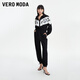 VEROMODA jumpsuit Ji Long Nian series jumpsuit long-sleeved nine-quarter pants for women 3144003 S59 black 155/60A/XS