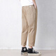 Jewish casual pants for men in summer new loose ice silk straight sports nine-point pants for men conical Korean style trendy trousers 9904 deep khaki + 9904 cement grey 4XL