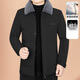 MASTER POLO official thickened fur collar men's down jacket for winter new goose down jacket middle-aged and elderly dad winter warm jacket D6210 navy blue 4XL
