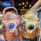 Disney (Disney) Children's Water Cup Boys Summer Cute Magil d'enfant Plastique Paille Paille Casse d'enfants Grands Capacité portant Kettle AA Grade Food Grade Food Fourni Blue 830 ml Cup + [Brush Cup + Sticker]