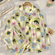 
He Yangyu 2025 new crayon Shin-chan cartoon Japanese pajamas for women in spring and autumn cloud cotton thin long sleeve autumn and winter home clothes 11303 women's model [cloud cotton] long sleeves + long trousers XL women [suggested weight 120-135Jin [Jin equals 0.5 kg]]
