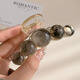 Temperament Gradient Planet Hair Clip Women's Back Head Hair Clip Medium Hair Volume Small Shark Clip Hair Clip Hair Accessories Gray Smudged Clip 8cm