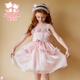 Fuluo Mi Girls Dress Summer Sleeveless Breathable Three-dimensional Flower Princess Dress Mesh Dress Pink 150