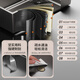 Jiumu Sink Nano Gun Gray SUS304 Thickened Stainless Steel Vegetable Basin Kitchen Handmade Large Single Tank Household Dishwasher Pot Lower Left Water Pull Set + Soap Liquid + Water Cleaning Faucet 680mm*450mm