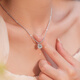 Pt950 platinum moissanite diamond necklace women's clavicle chain women's high-end gift for girlfriend and wife Valentine's Day light luxury model baby's breath necklace 2 carats