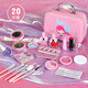 Kinder-Meerjungfrau Simulation Home Make-up Spielzeug Prinzessin Make-up-Tasche 3-6 Jahre alte Mädchen 7 Lippenstift Lidschatteneis und Schneekosmetik Set 23-teiliges Set