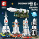 Senbao echte super süße Rakete Langes März 203012 Luft- und Raumfahrt Kindergeschenke und Geschenke versammelten Bausteine Spielzeug Ornamente 203030 Wenig Nr. 1 1098 Partikel