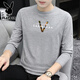 
Playboy 2025 Spring and Autumn Long Sleeve T-shirt Men's Thin Model Modal Cotton Black Trendy Printed Base Shirt Underwear Top White (15123) M (suitable for 95-115Jin [Jin equals 0.5 kg])