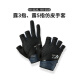 达亿瓦（DAIWA）25款DG系列 露三指手套全包式分指路亚户外钓鱼手套 露五指DG-6625 黑色（长筒） M