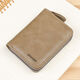 Bai Qixin card holder men's multi-card slot large-capacity card holder thin compact document bank card coin purse large-capacity card holder khaki card holder 9 card slots