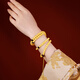 Yueyin Baichuan Amber Beeswax Bracelet 108 Pieces Chicken Fat Yellow Bracelet Good Luck Gift Box Comes with One Item One Certificate Approximately 6mm Adjustable