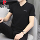 
Pier Cardin summer high-quality pure cotton short-sleeved T-shirt men's blouse v-neck trendy fashion new half-sleeved thin men's body shirt white Q693 M 90-100Jin [Jin equals 0.5 kg]