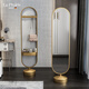 LA PRAIRIE German brand Light luxury floor-standing mirror Home bedroom full-body mirror rotating living room three-dimensional changing dressing dressing mirror Golden rotating dressing mirror 175*40cm