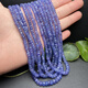 Lierui Natural Tanzanite Necklace Blue Purple Gemstone Necklace Bracelet Faceted Plate Beads DIY Handmade Beaded Semi-finished Products High Quality 4 5.3 mm Long Approximately 42 44 Tower Chain 17