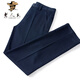 Old man's head jeans men's summer thin loose straight wash high waist business casual young and middle-aged long pants men's trend IG3892 dark blue 40