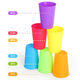 MU JIN Empilled Cup Toys Speed ​​Empiled Cup Primary School Student 'Competition Interactive Empiled Children's's Kinderping Table Table Table Person Competition [18 Coupes empilées + 50 cartes + sablier]