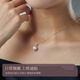 Meluxe Jiuzilihuo 18K gold Edison freshwater pearl pendant purple pearl clavicle chain birthday gift for wife 10-11mm white