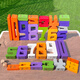 JPHZNB Kinder digitale kognitive Bausteine, große Partikel, hölzerne mathematische Bausteine, Eltern-Kind-Logikzone, Gehirnbetriebene Early Education Toys [Boutique Holzbox] 27 große Buchenzahlen