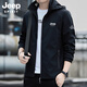 
JEEP SPIRIT Jeep American Pilot Removable Hooded Casual Jacket Men's New Spring and Autumn Men's Windproof Loose Jacket Black XL
