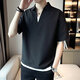 AEXMERE fake two-piece short-sleeved T-shirt men's trendy brand ice silk half-sleeved 2025 new summer men's top 682 brown M