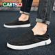 Cartelo-Leinwandschuhe für Männer 2025 Sommer Lazy Männer Männer lässige Stoffschuhe weicher alleiner alter Peking-Stoffschuhe Schwarz 6628-Canvas atmungsaktiv 41 Standard Sportschuhgröße