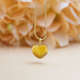 Shumo 18k gold buckle clavicle chain heart-to-heart love pendant beeswax peach heart carved heart-shaped piece