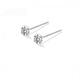 Zhuqing 999 sterling silver four-prong earrings for men, ear piercing, anti-blocking ear bone nails, no need to remove single earrings, men's new ear jewelry, 999 silver zircon earrings (single price)