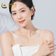 CHINA GOLD Hetian Jade 18k gold necklace small sugar cube pendant for mother and girlfriend’s birthday and Valentine’s Day gift 18K gold small sugar cube + free silver chain + beloved gift box