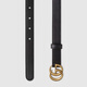 GUCCI古驰GG Marmont系列窄版腰带2厘米宽 黑色 80cm