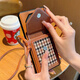 
Suitable for Huawei Mate60RS mobile phone case mate50rs40rs anti-fall mobile phone protective case cover Huawei Mate 60RS extraordinary master [sensory brown + houndstooth card bag]