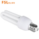 Foshan Lighting (FSL) T4 electronic energy-saving light bulb U-shaped three-primary color fluorescent light bulb E27 screw bulb 3U18W white light (6500K)