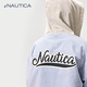 NAUTICA children's clothing boys and girls thin coat spring and autumn spliced hooded vertical striped shirt big children's clothes blue strip 170