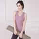 Sporn Yoga Wear Vest Women's 2025 New Summer Professional Pilates Training Wear Top Fitness Running Sports Suit Bean Paste Pink Top (With Chest Pad) + Iron Gray Pants 2XL (140-160Jin Jin equals 0.5kg)