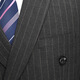 JIARMAY double-breasted autumn and winter new woolen suit business middle-aged men's suit formal wear professional wedding suit gray stripe 175/48 L