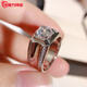 Guanpu Pavilion Fat Donglai quality men's platinum ring pt950 men's ring niche moissanite diamond ring simple light luxury versatile knot platinum men's ring 50 points