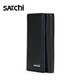 Satchi Schlüsselbeutel Echtes Leder Multifunktions-Funktionen Keychain Business Casual Capacity Männer echtes Leder Taille Hanging Coin Wallet [Plaid horizontaler Stil] Exquisite Geschenkbox Verpackung Schwarz E.