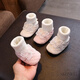Skonwat Baby Girl Frühlings- und Herbstsocken Schuhe Baby Schmetterlingsgarn Anti-Schlupf-Schuhe süße Prinzessin Kleinkindschuhe 0-3-6 Monate 1 Jahr alte Socken Cover rosa Schmetterling PU-Leder [Frühlings- und Herbst-Baumwollsocken Schuhe HN] 12 Innenlänge CM (empfohlen 5-9 Monate)