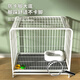 Dog cage small dog indoor stainless steel cage with toilet Shiba Inu Corgi pet cage dog fence thick and reinforced 96#956479cm classic black